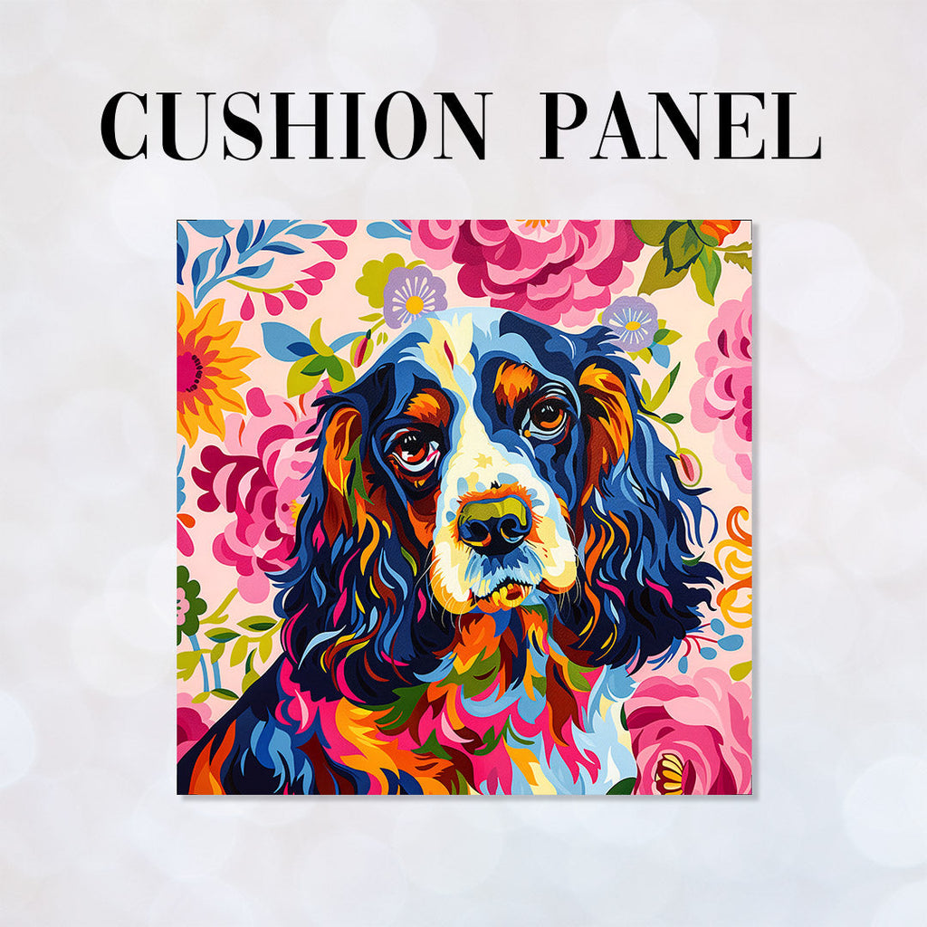 CUSHION Panel Colourful Spaniel CP-402