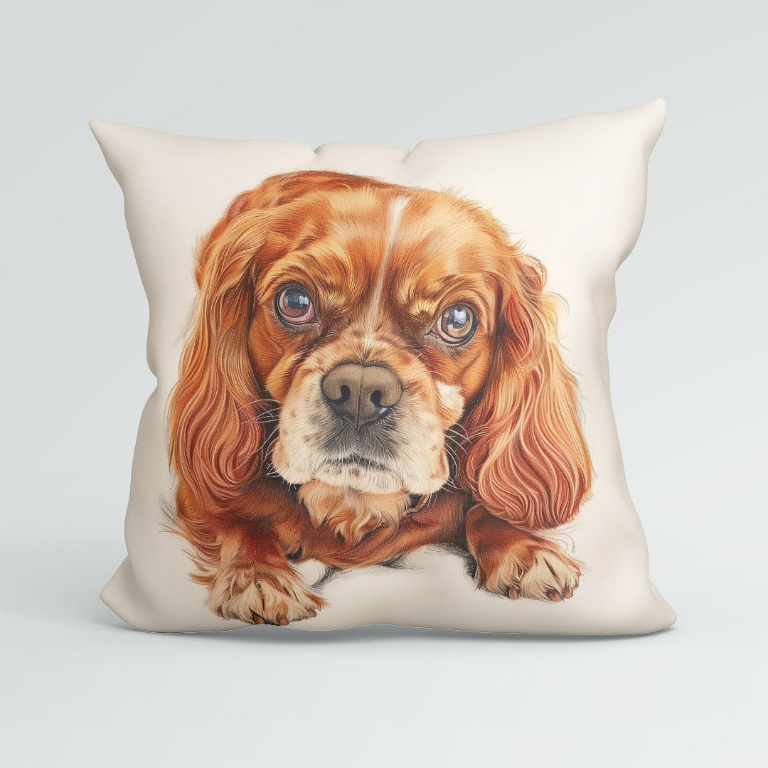 CUSHION Panel Ruby Cavalier Spaniel CP-404