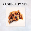 CUSHION Panel Cute Ruby Cavalier Spaniel CP-406