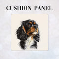 CUSHION Panel Cavalier Spaniel On Cream CP-411