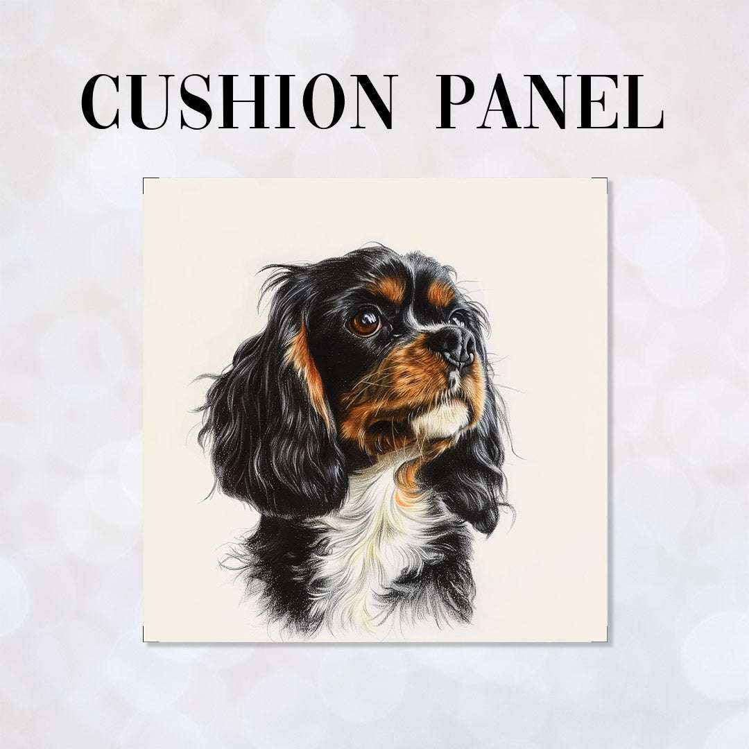 CUSHION Panel Cavalier Spaniel On Cream CP-411