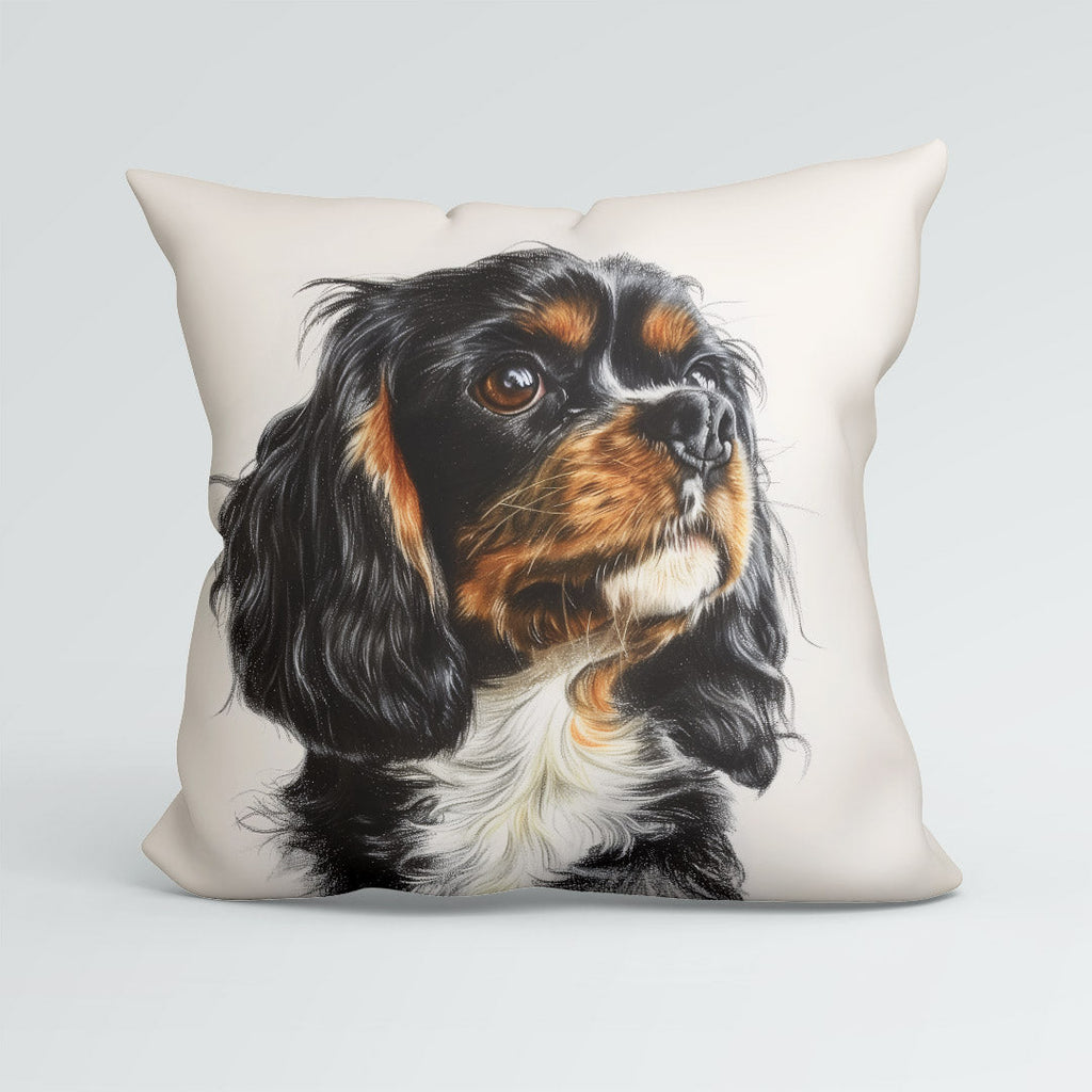 CUSHION Panel Cavalier Spaniel On Cream CP-411