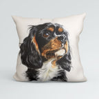 CUSHION Panel Cavalier Spaniel On Cream CP-411