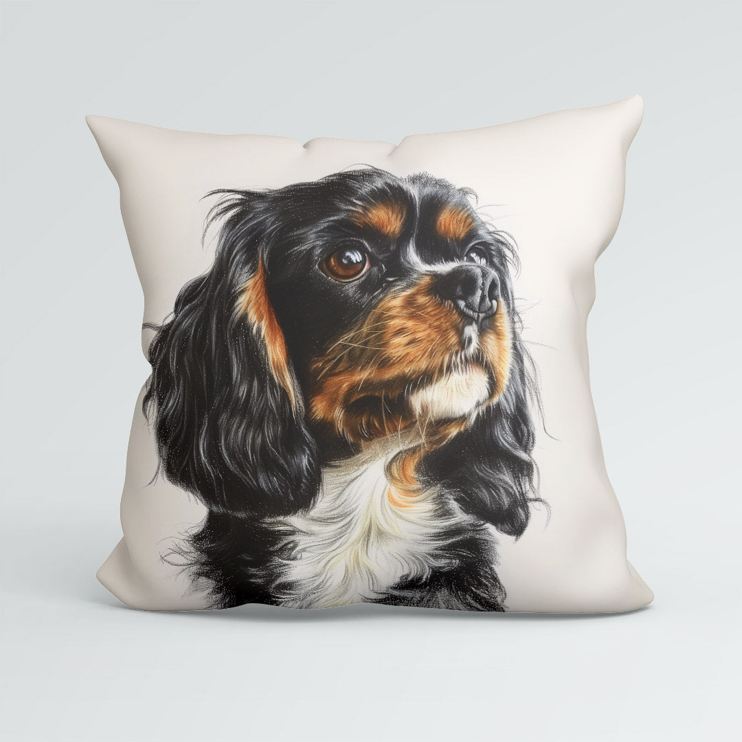CUSHION Panel Cavalier Spaniel On Cream CP-411
