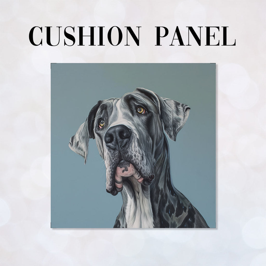 CUSHION Panel Great Dane Dog On Grey CP-414