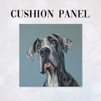 CUSHION Panel Great Dane Dog On Grey CP-414