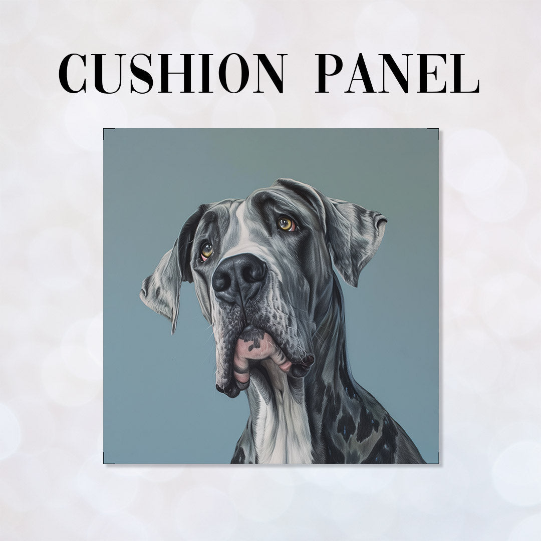 CUSHION Panel Great Dane Dog On Grey CP-414