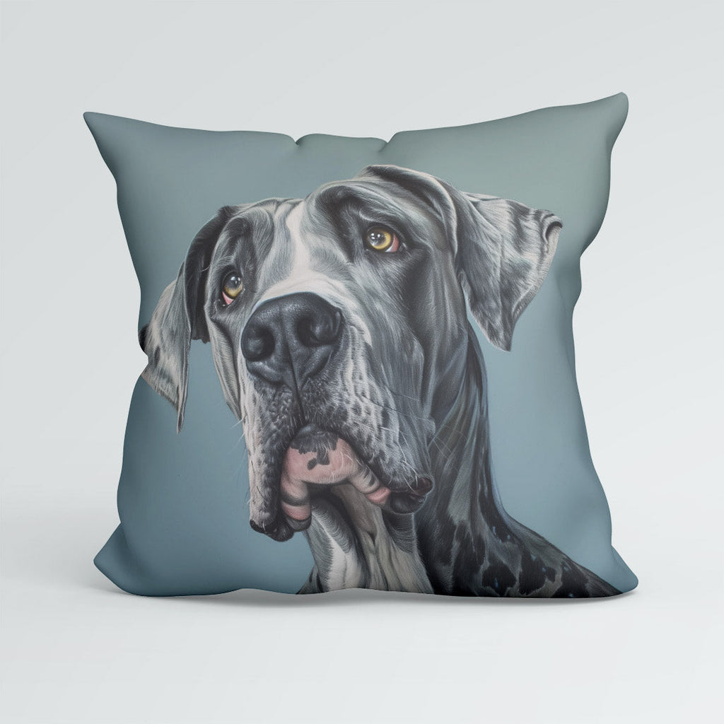 CUSHION Panel Great Dane Dog On Grey CP-414