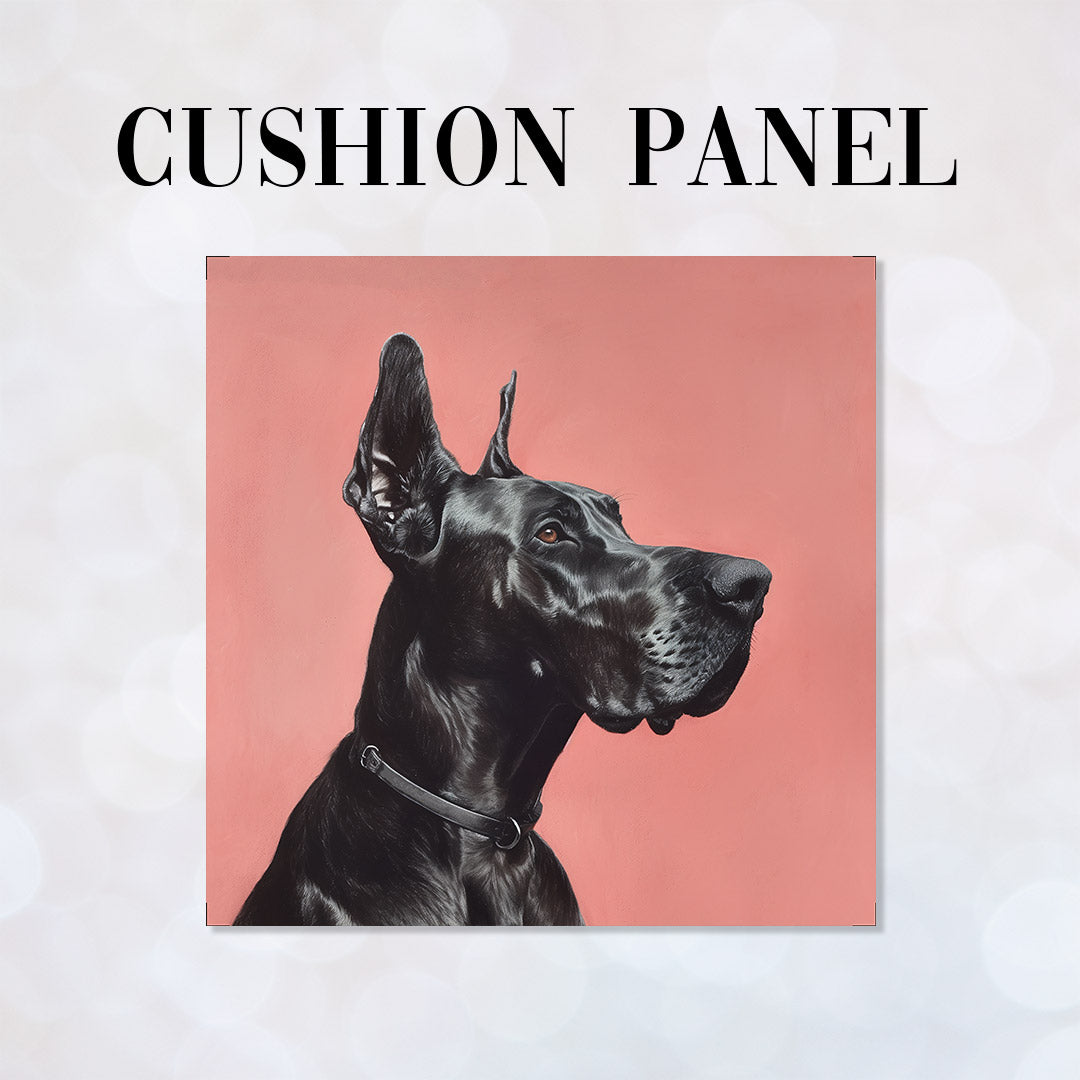 CUSHION Panel Great Dane Dog On Pink CP-415