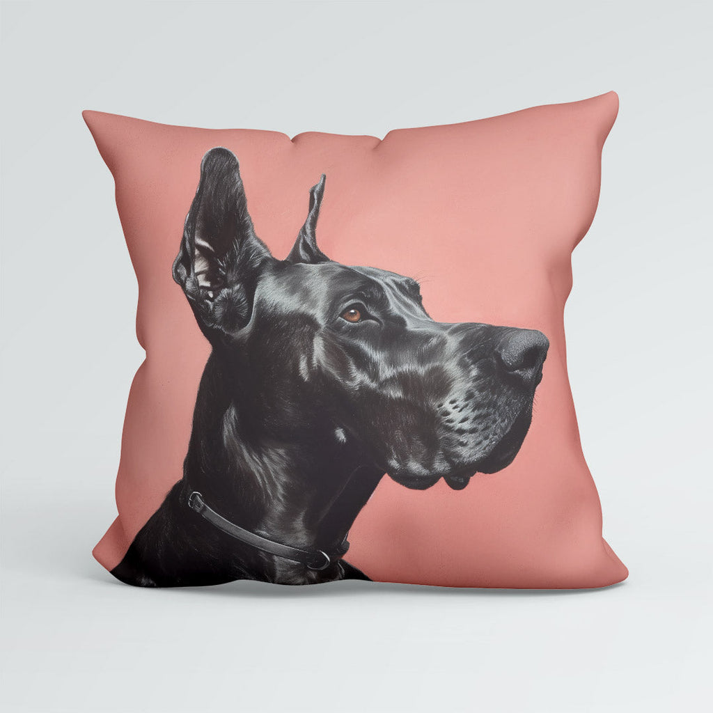 CUSHION Panel Great Dane Dog On Pink CP-415