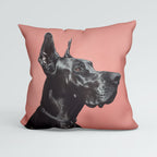 CUSHION Panel Great Dane Dog On Pink CP-415