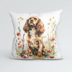 CUSHION Panel Floral Cocker Spaniel CP-426