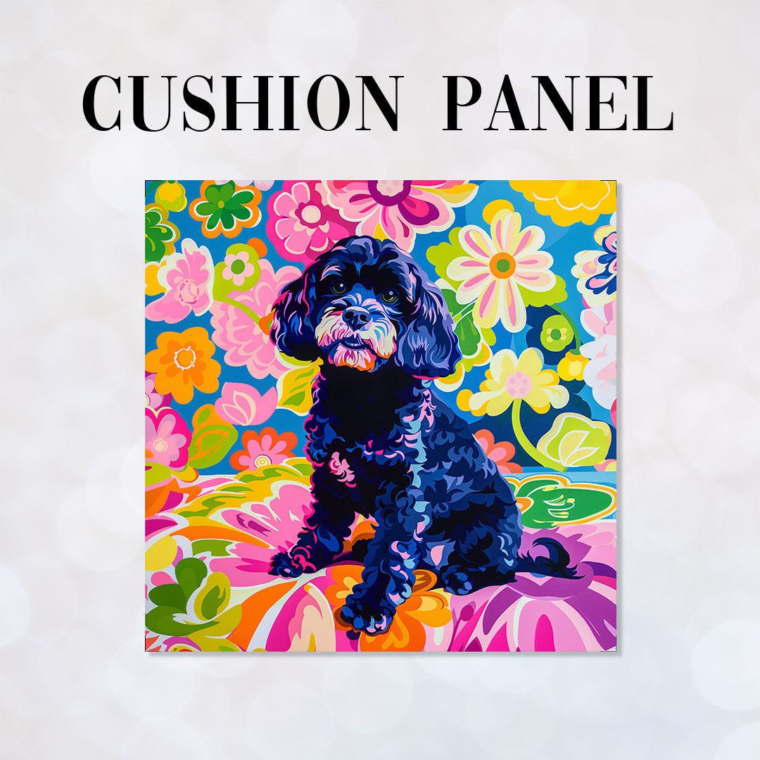 Colourful Cockapoo Dog Fabric Panel for sewing Cushions. – Custom ...