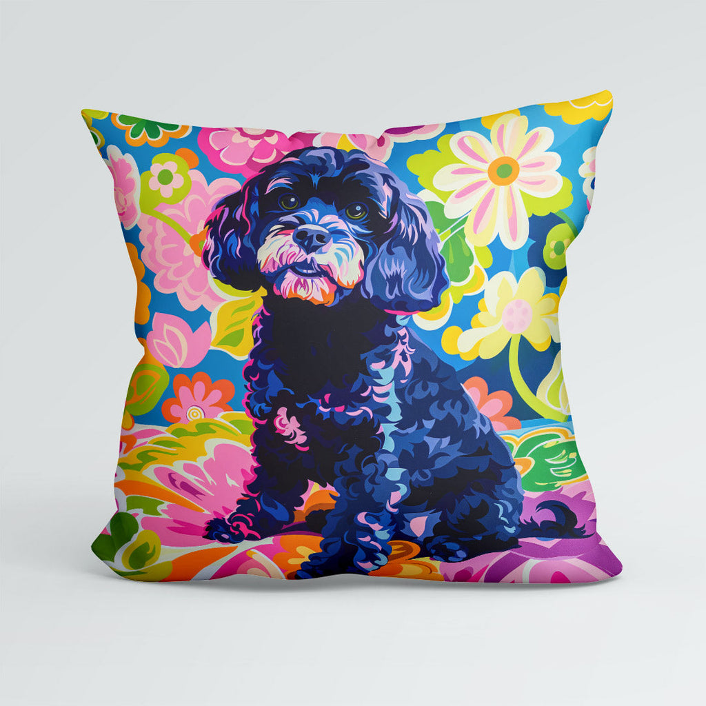CUSHION Panel Colourful Cockapoo Dog CP-431