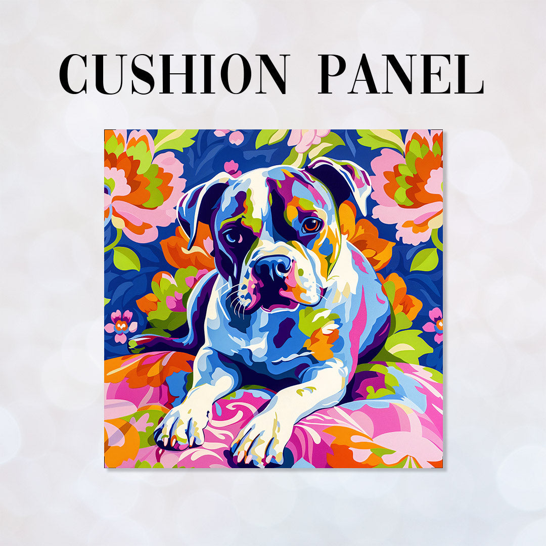 CUSHION Panel Colourful Bulldog CP-432