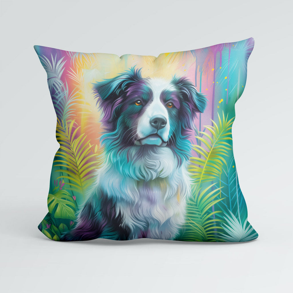 CUSHION Pastel Border Collie CP-433