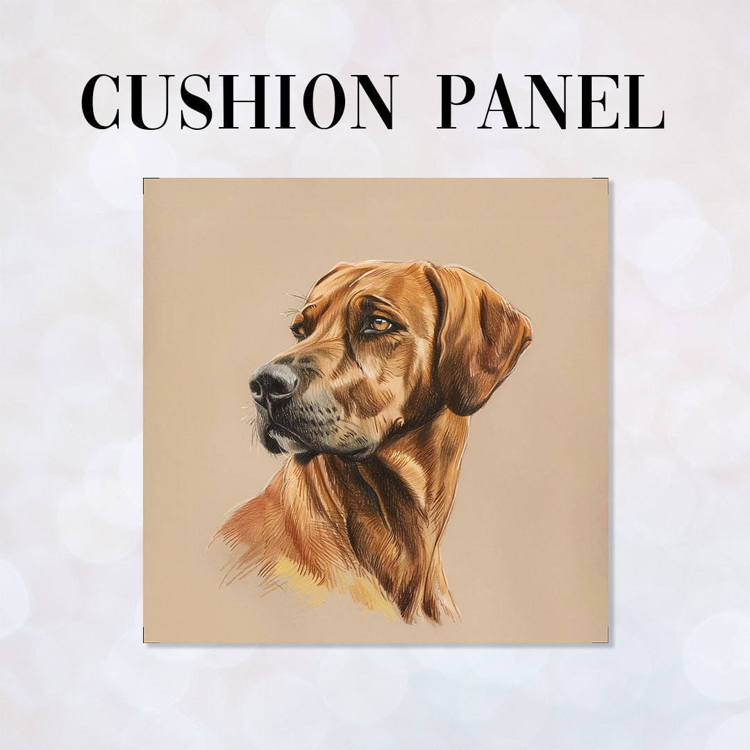 CUSHION Rhodesian Ridge Dog Beige CP-435