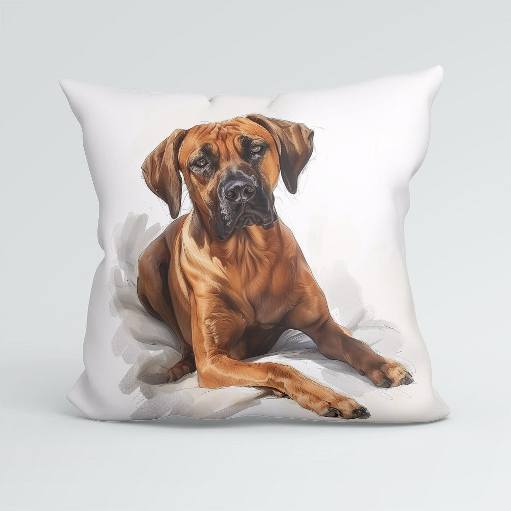 CUSHION Rhodesian Ridge Dog White CP-436