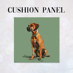 CUSHION Rhodesian Ridge Dog Green CP-437
