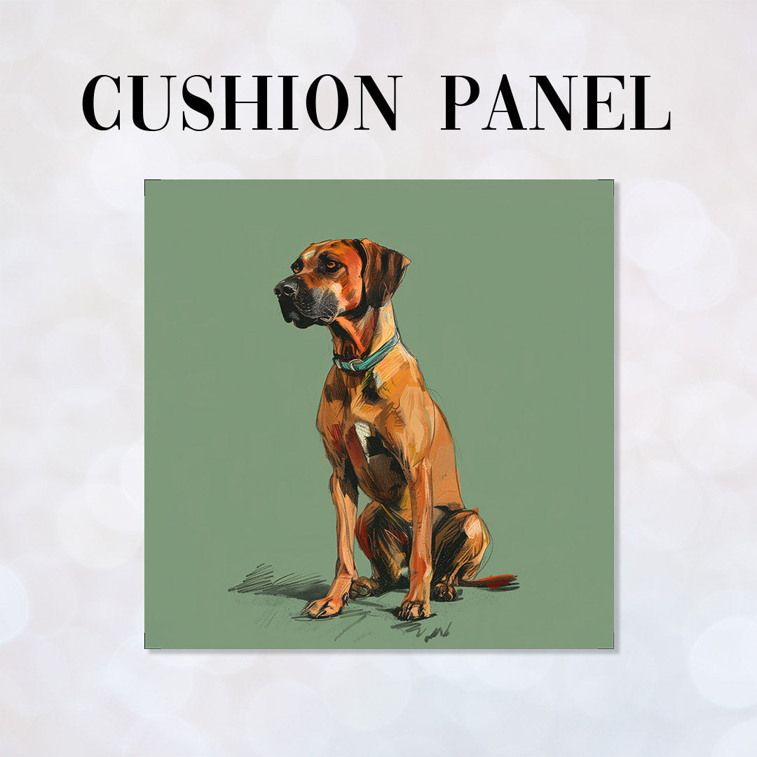 CUSHION Rhodesian Ridge Dog Green CP-437