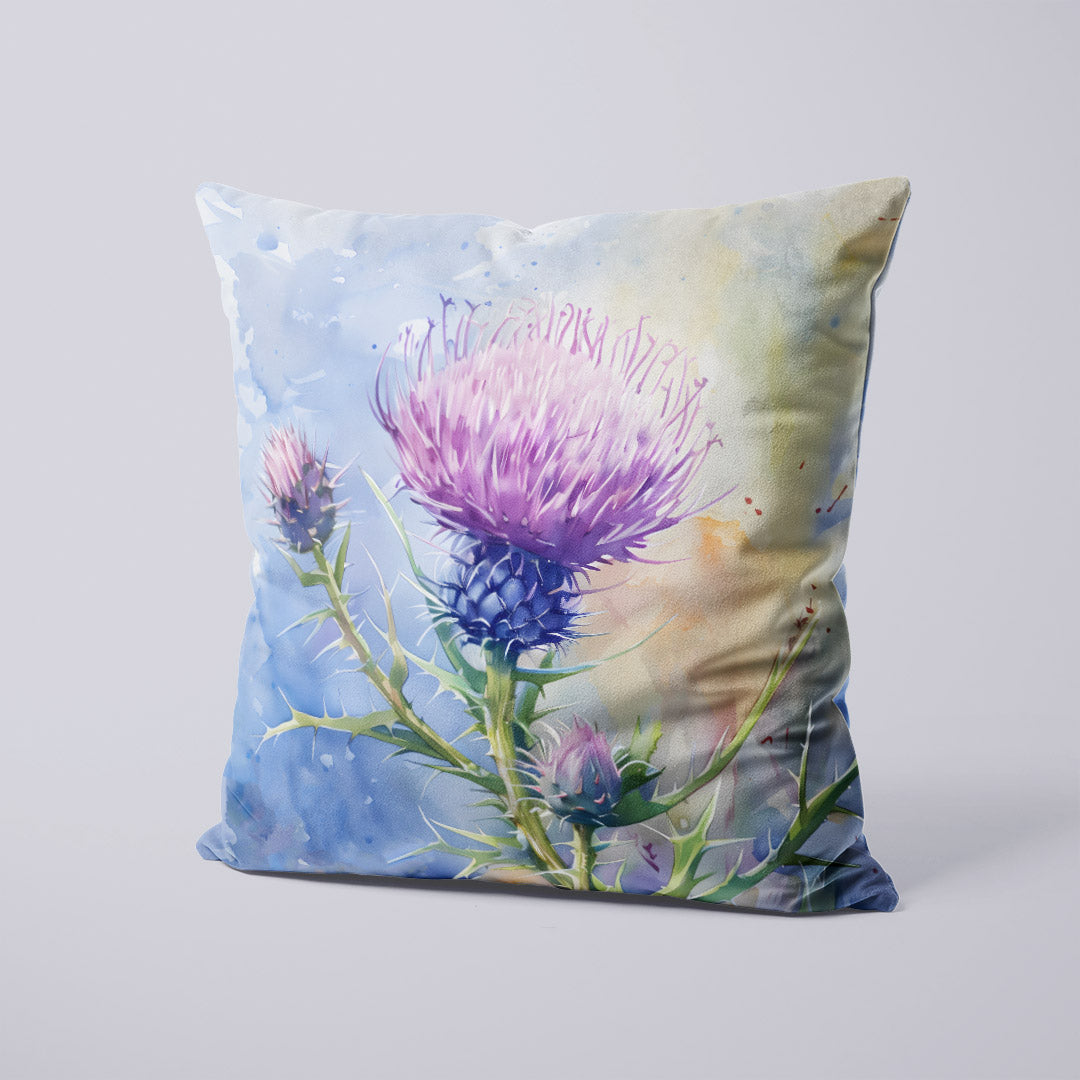 CUSHION Watercolour Thistle 2 CP-439