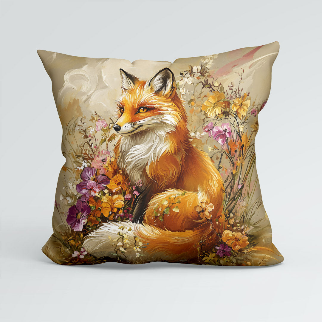 CUSHION Autumn Floral Fox CP-443
