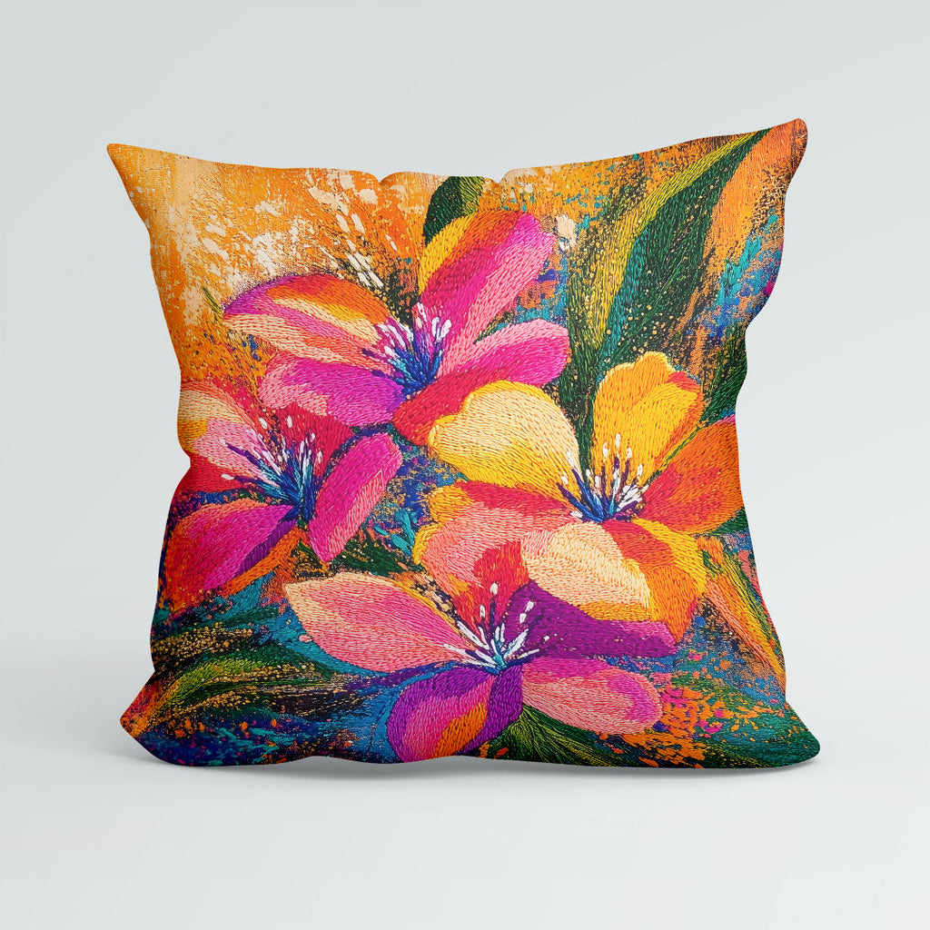 CUSHION Colourful Autumn Lillies CP-445