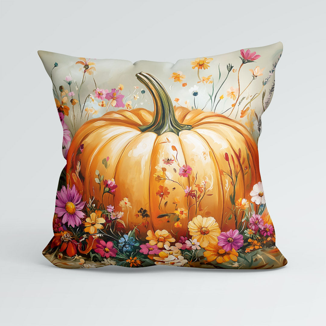 CUSHION Autumn Floral Pumpkin CP-450