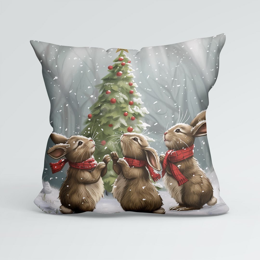CUSHION Bunnies In The Snow CP-465