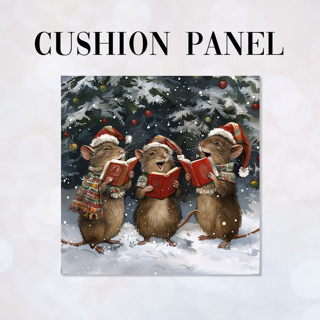 CUSHION Caroling Mice CP-466