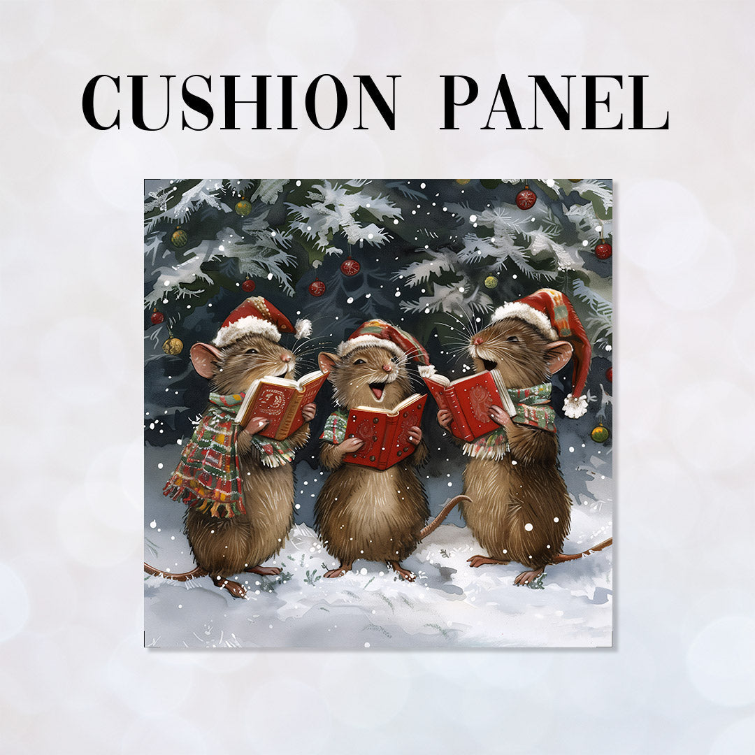 CUSHION Caroling Mice CP-466