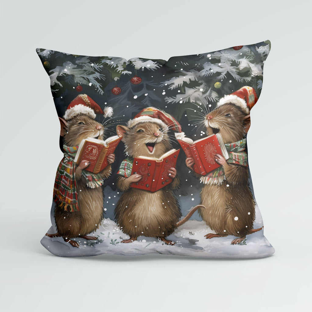 CUSHION Caroling Mice CP-466