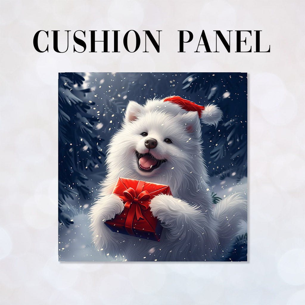 CUSHION Christmas Samoyed Dog CP-471