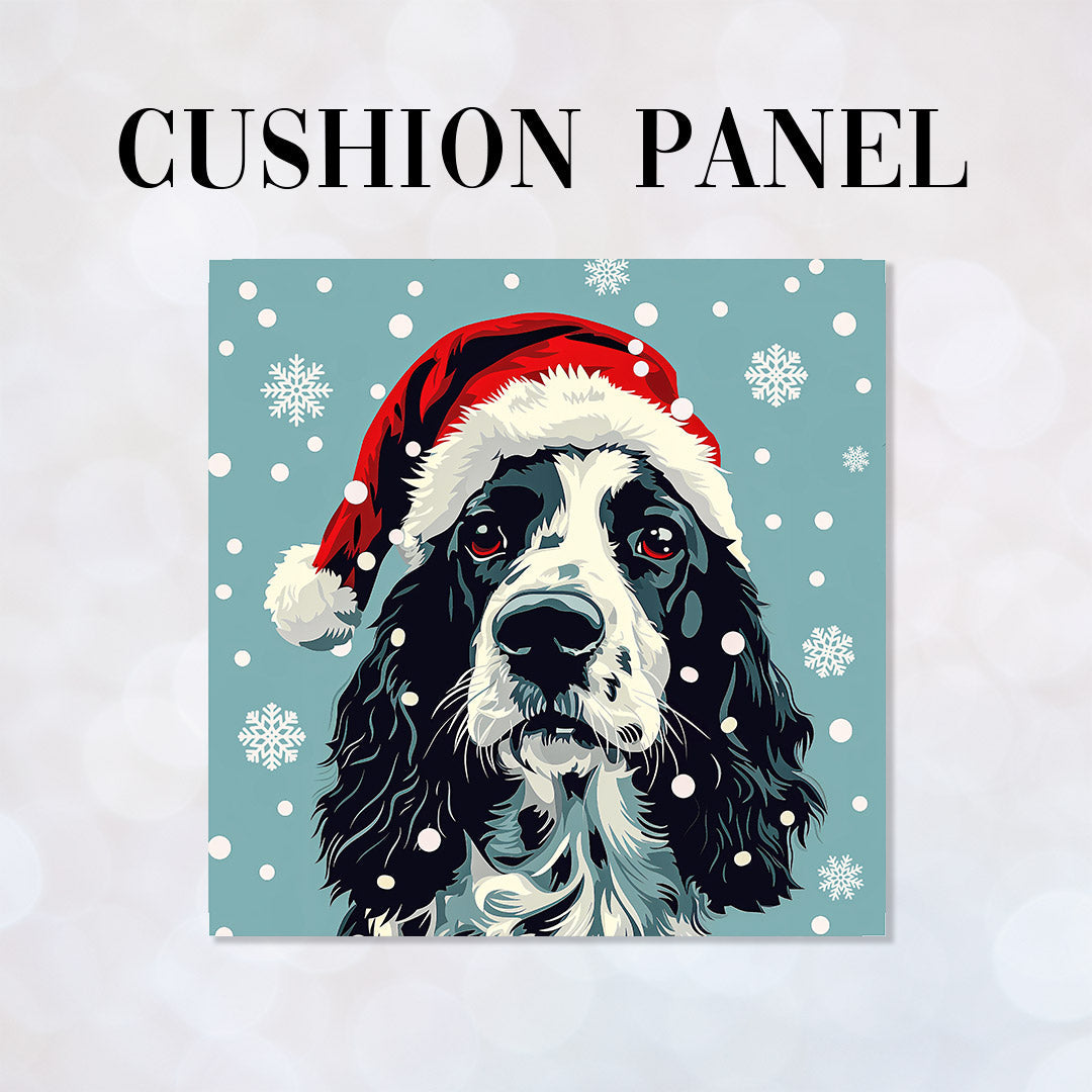 CUSHION Christmas Spaniel Dog CP-472