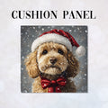 CUSHION Panel Winter Tan Cockapoo Dog CP-482