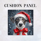 CUSHION Panel Winter Jack Russell Dog CP-484