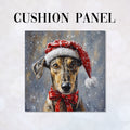 CUSHION Panel Winter Lurcher Dog CP-485