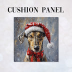 CUSHION Panel Winter Lurcher Dog CP-485