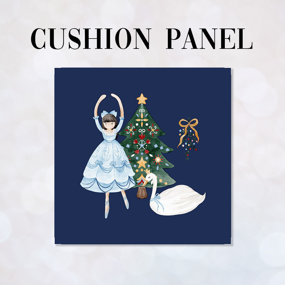 CUSHION Panel Nutcracker Ballerina Navy CP-487