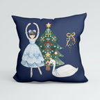 CUSHION Panel Nutcracker Ballerina Navy CP-487