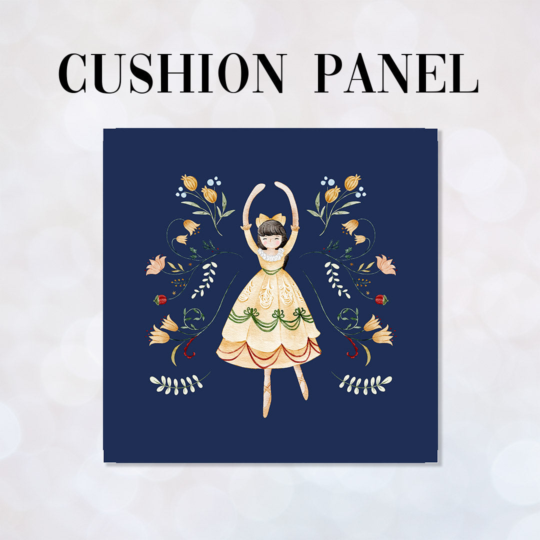 CUSHION Panel Nutcracker Ballerina Navy CP-488