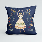 CUSHION Panel Nutcracker Ballerina Navy CP-488