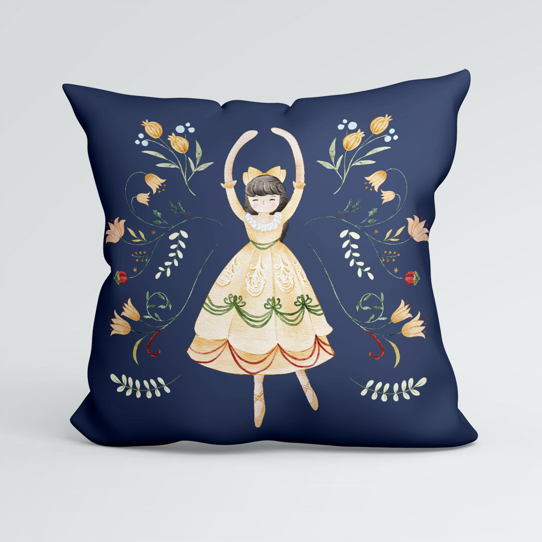 CUSHION Panel Nutcracker Ballerina Navy CP-488