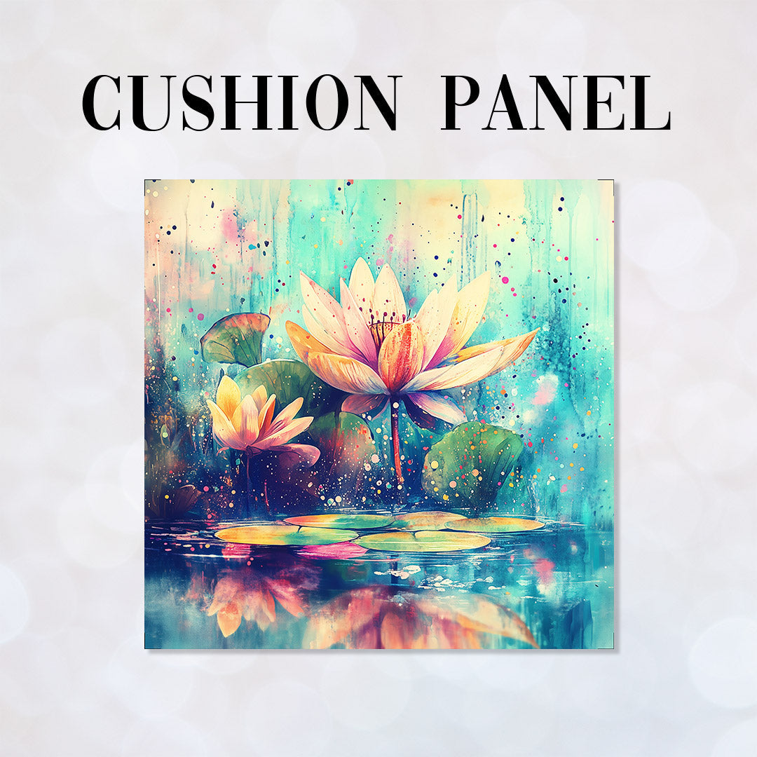 CUSHION Water Lilly Fabric Panel  CP-492