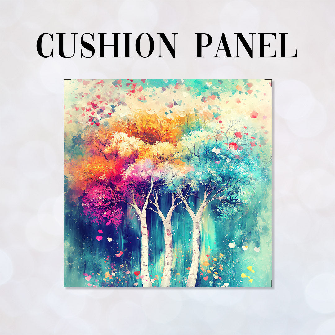 CUSHION Watercolour Trees Fabric Panel  CP-493