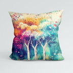 CUSHION Watercolour Trees Fabric Panel  CP-493