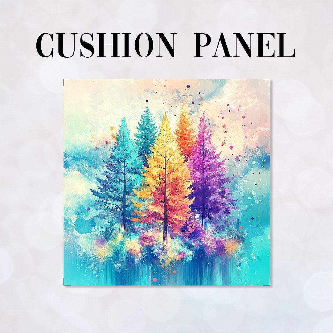 CUSHION Watercolour Forest Fabric Panel  CP-494