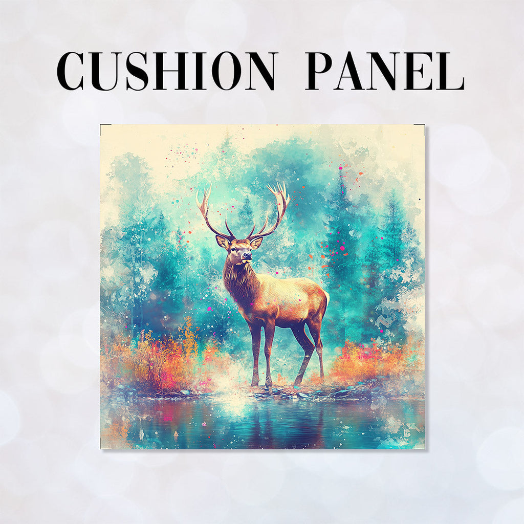 CUSHION Majestic Stag Fabric Panel  CP-495