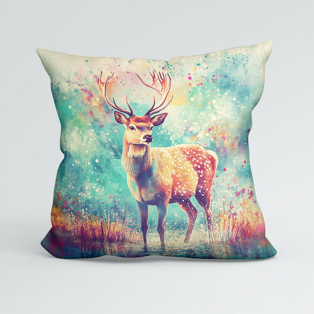 CUSHION Beautiful Deer Fabric Panel  CP-496