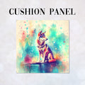 CUSHION Beautiful Wolf Fabric Panel  CP-497